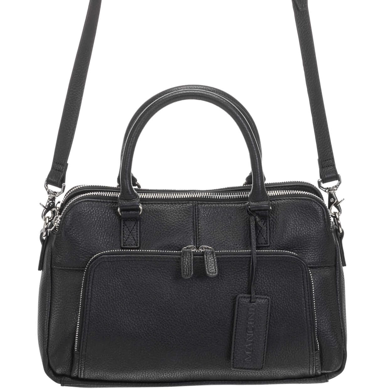 Mancini Pebbled Jennifer Satchel Bag 2