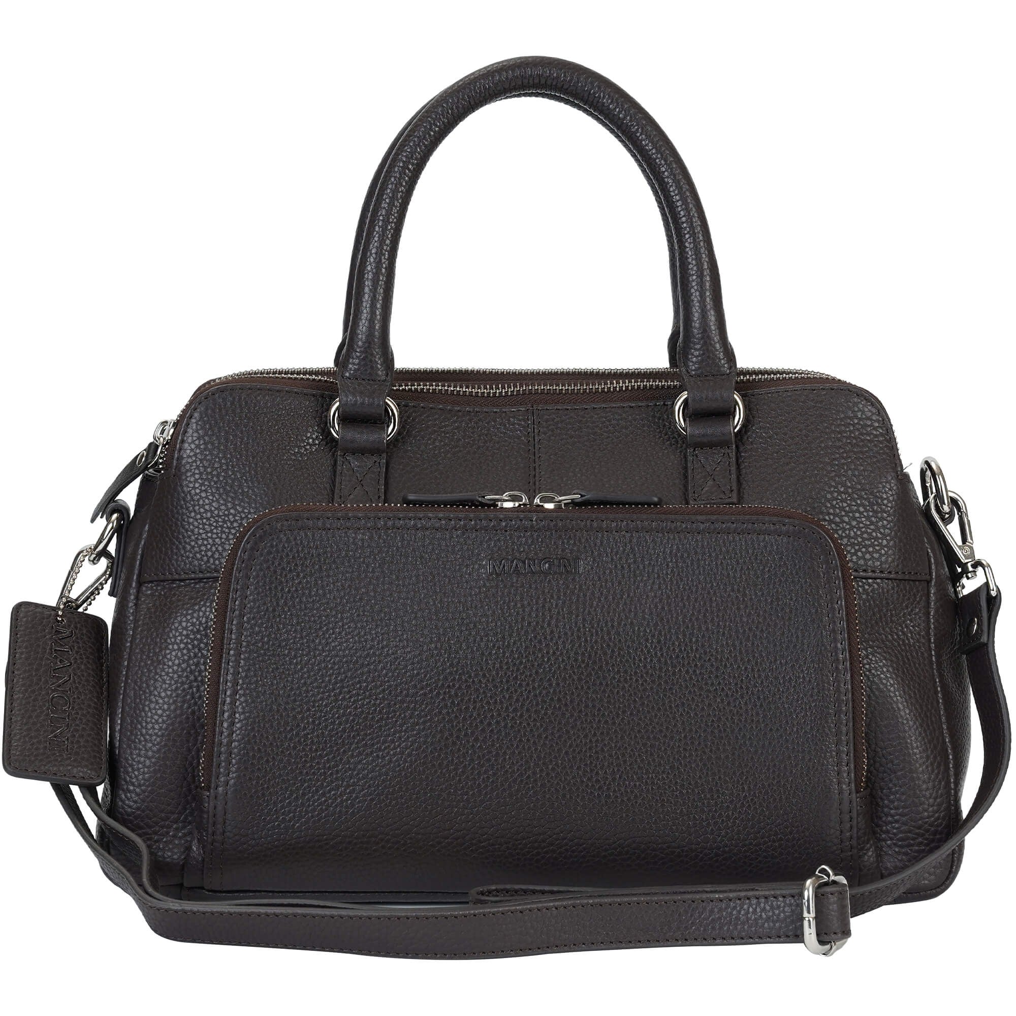 Mancini Pebbled Jennifer Satchel Bag 36