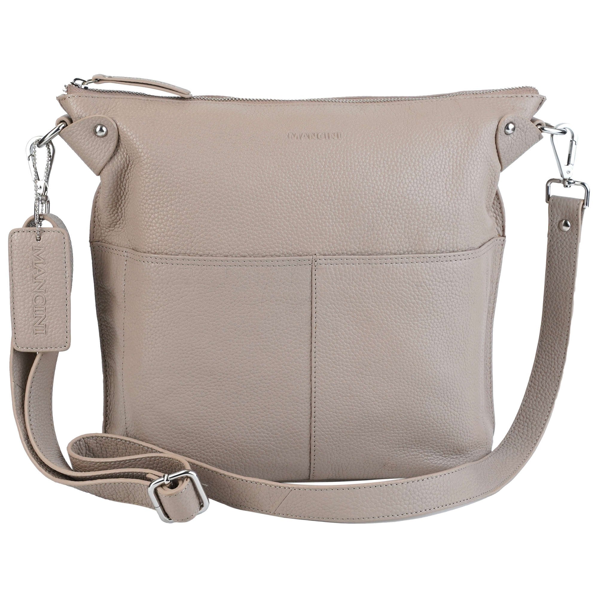 Mancini Pebbled Susan Crossbody Hobo 4