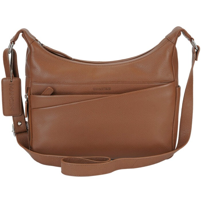 MANCINI Pebbled June Crossbody Handbag 1