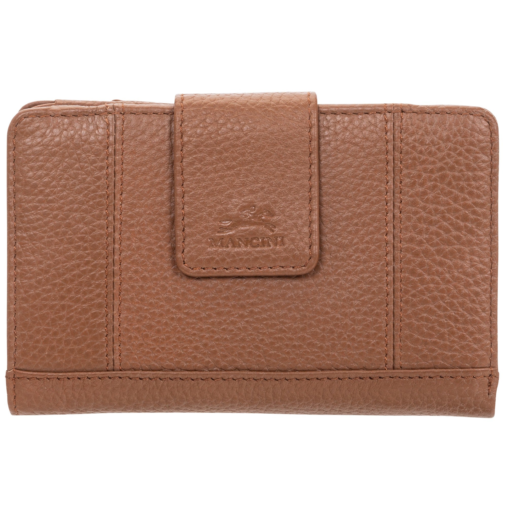 Mancini Pebbled Ladies’ RFID Medium Clutch Wallet 1