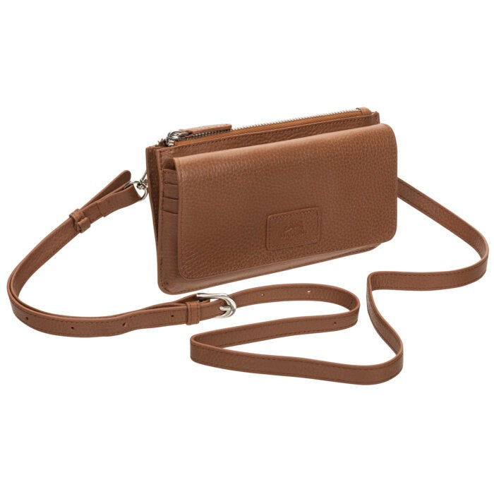 Mancini Pebbled Ladies RFID Crossbody Wallet 24