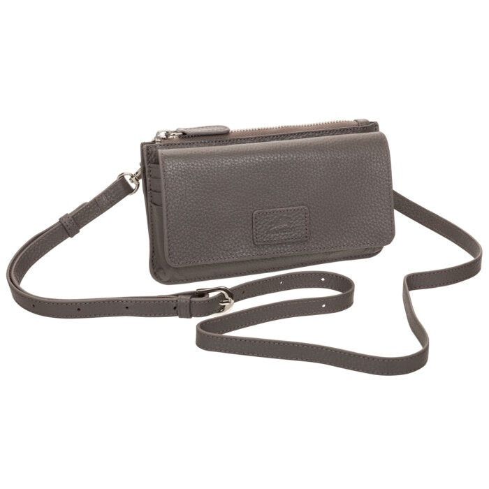 Mancini Pebbled Ladies RFID Crossbody Wallet 16