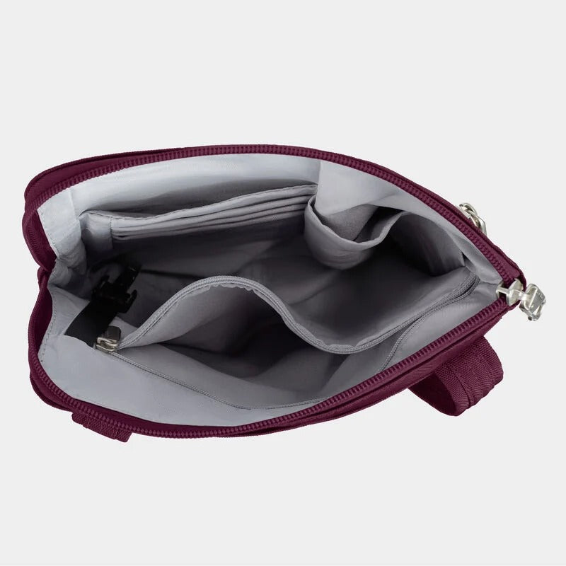 Travelon Anti-Theft Classic Slim Double Zip Crossbody 17