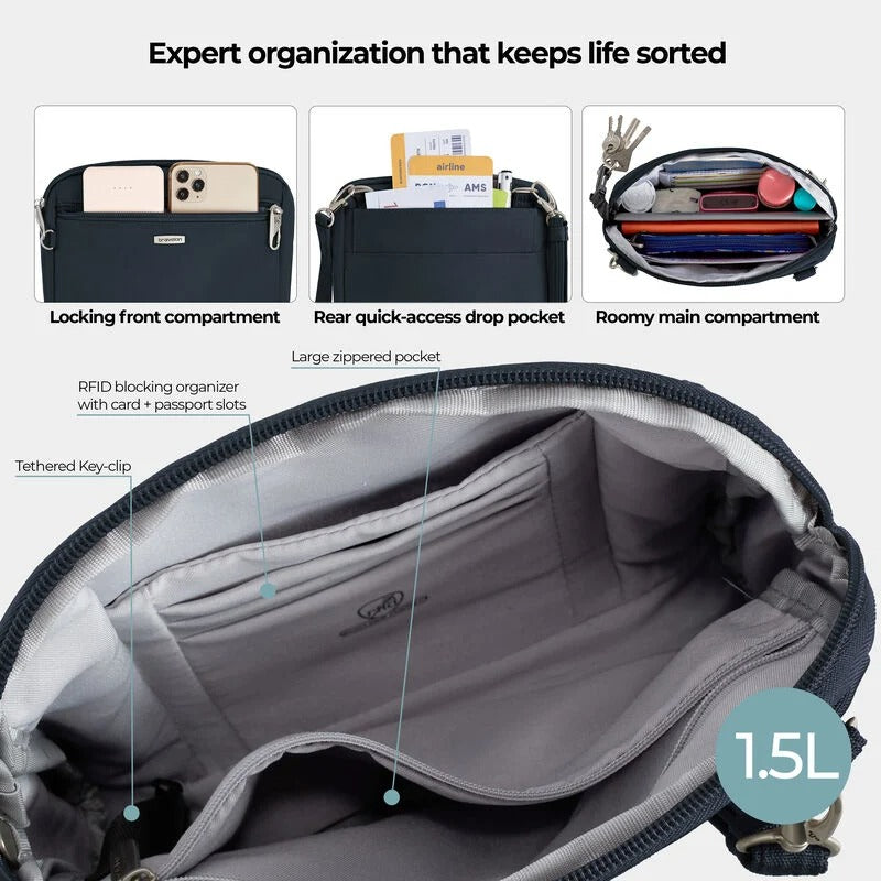 Travelon Anti-Theft Classic Convertible Crossbody 80