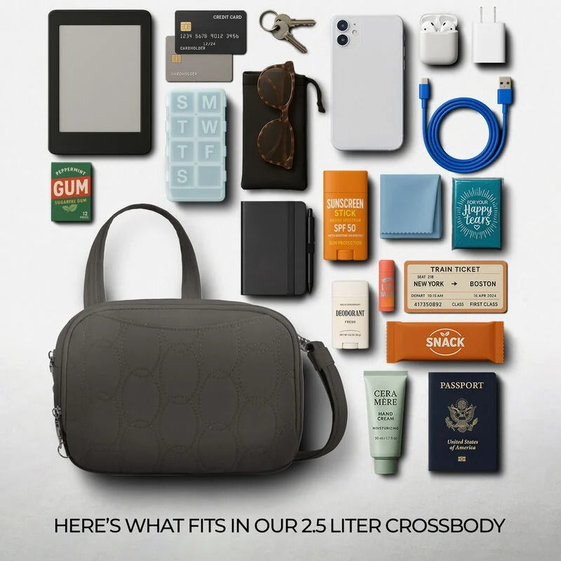 Travelon Runways Anti-Theft Double Compartment Crossbody 70