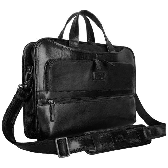 Mancini Pelle D’oro Triple Compartment 15.6” Laptop / Tablet Briefcase 21