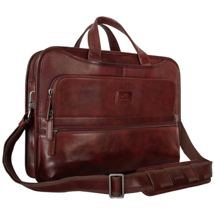 Mancini Pelle D’oro Triple Compartment 15.6” Laptop / Tablet Briefcase 12