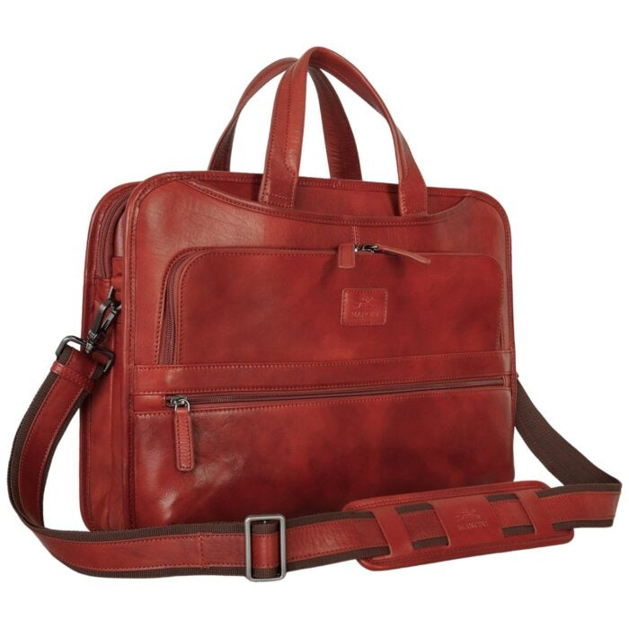 Mancini Pelle D’oro Triple Compartment 15.6” Laptop / Tablet Briefcase 5