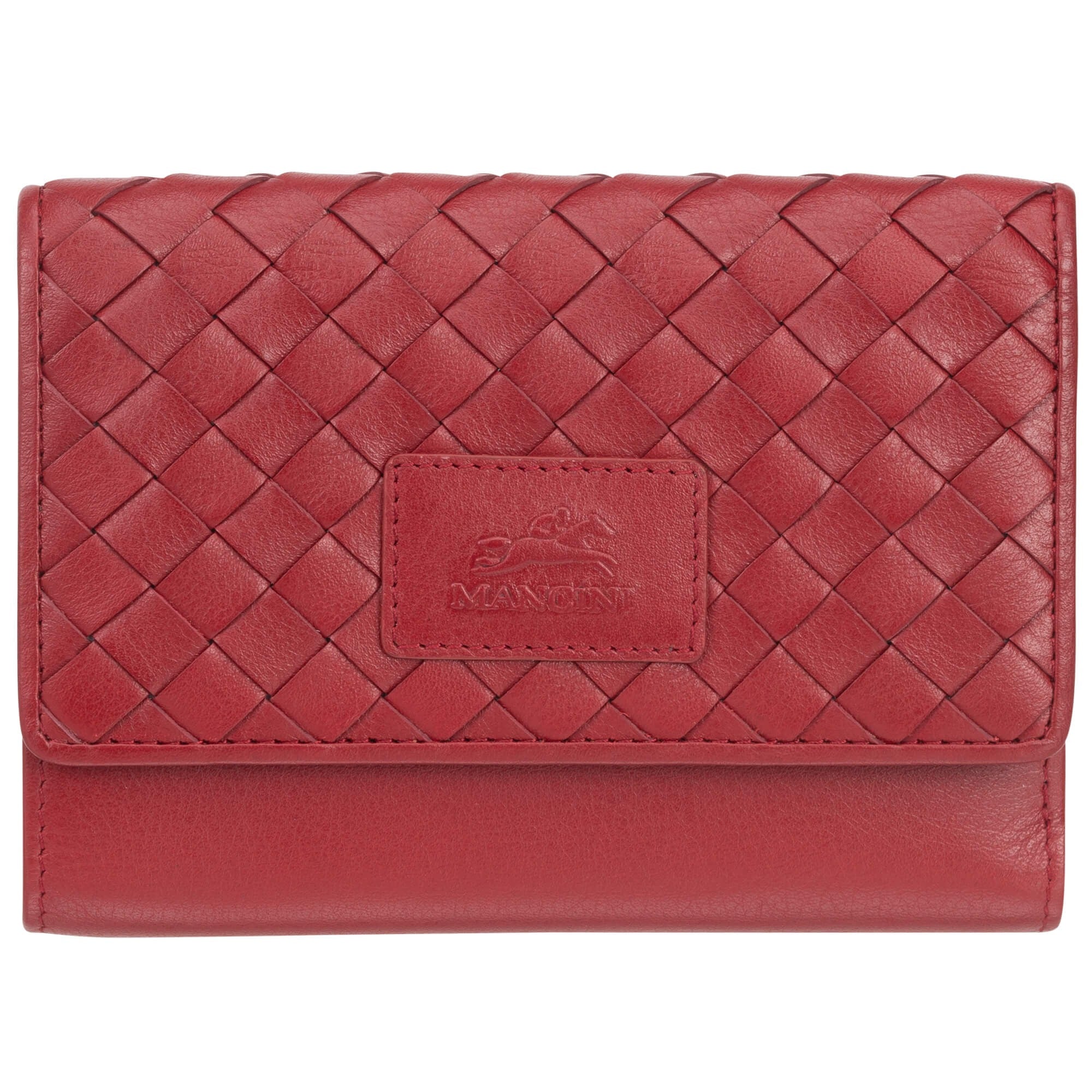 Mancini Basket Weave RFID Secure Medium Clutch Wallet 1
