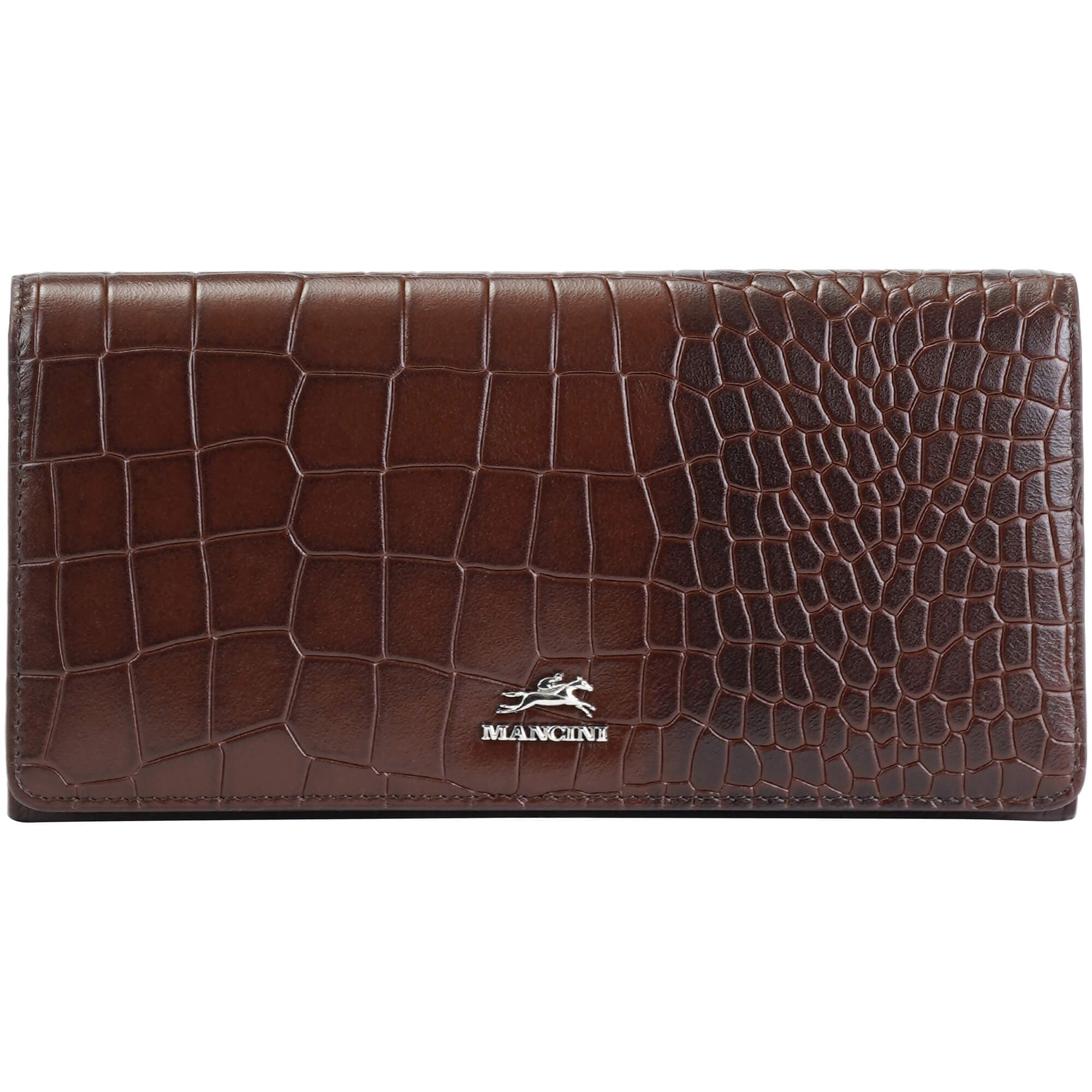 Mancini Croco2 Women’s Trifold Wallet 13