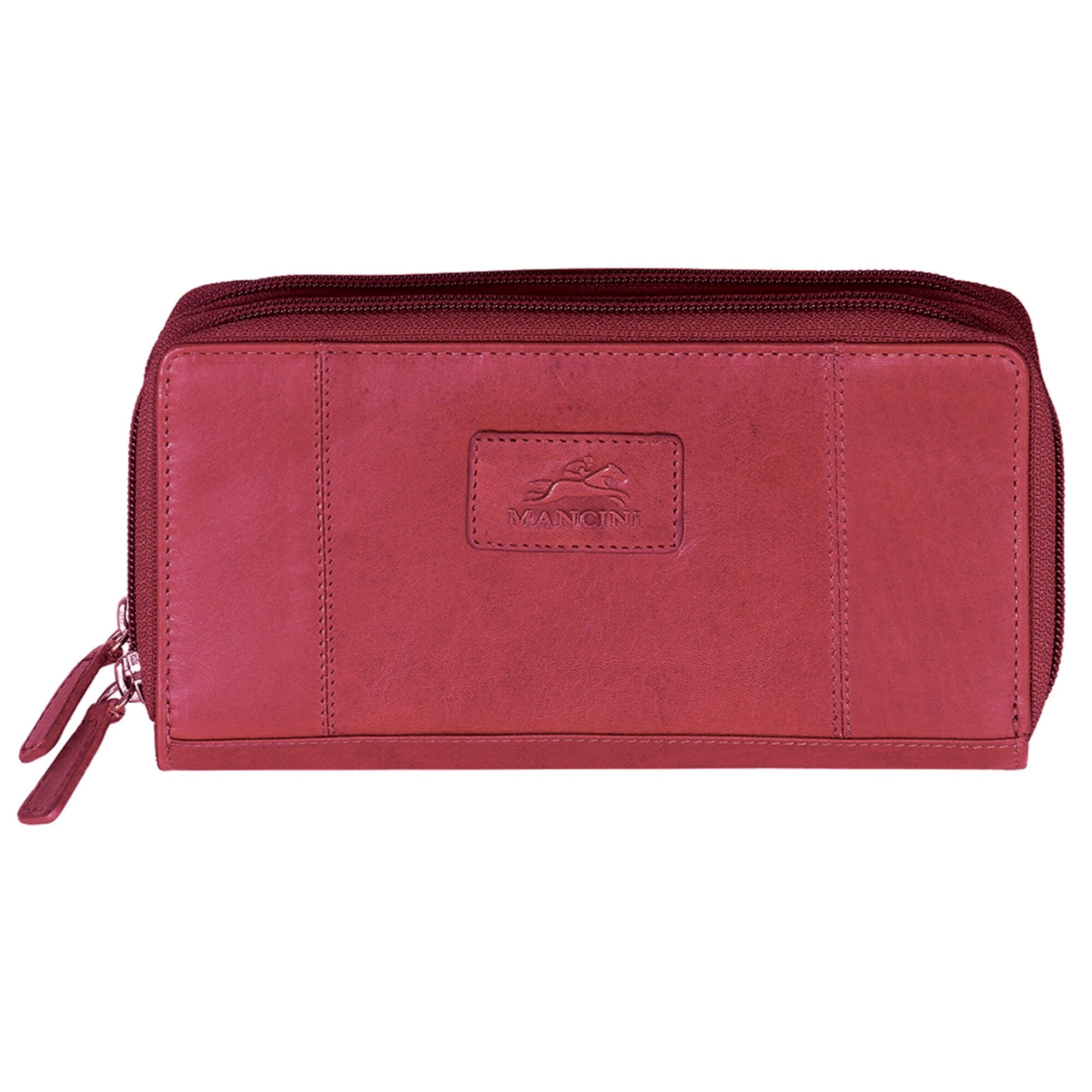 Mancini Casablanca Ladies’ RFID Secure Double Zipper Wallet 7