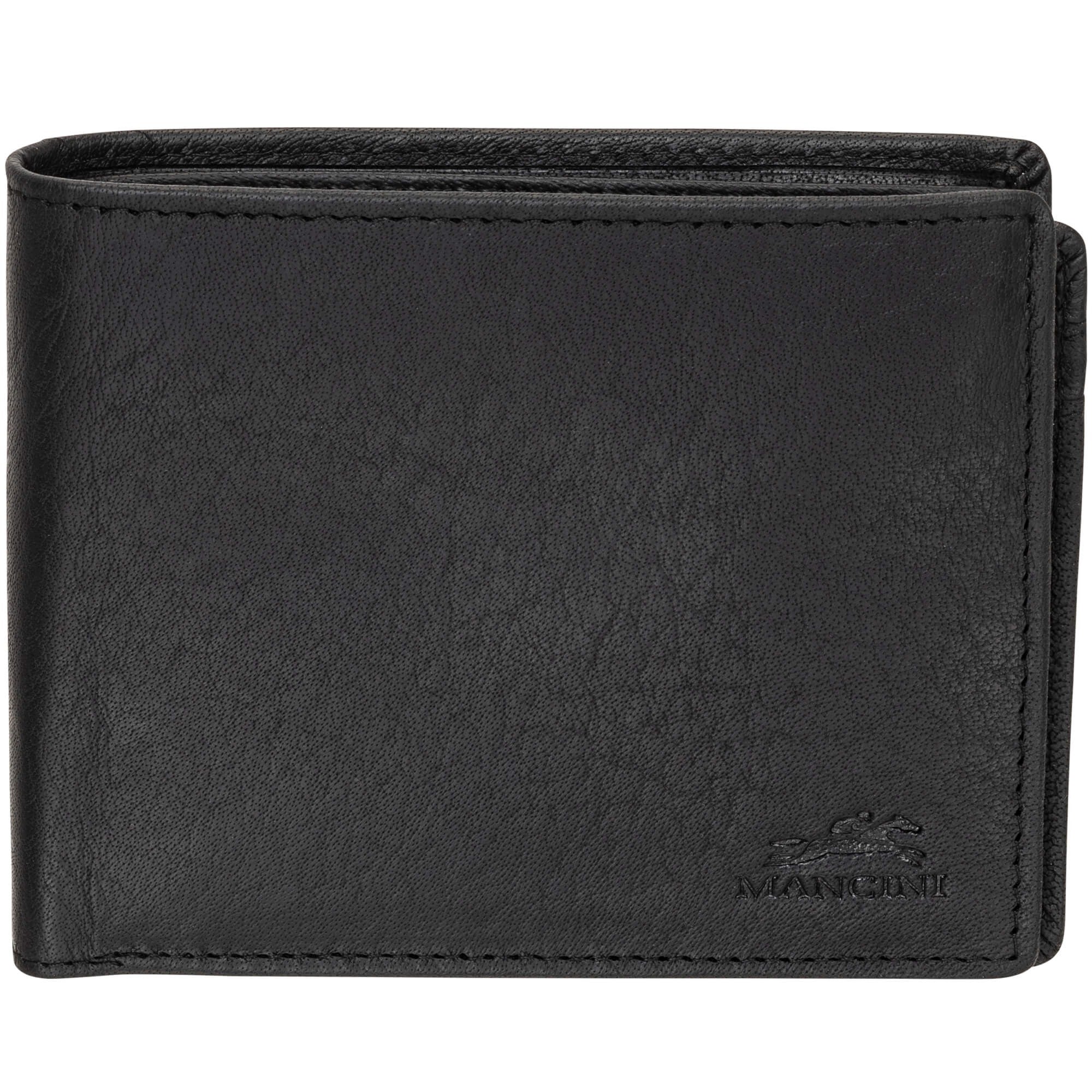 MANCINI Buffalo RFID Secure Center Wing Wallet with Coin Pocket 4