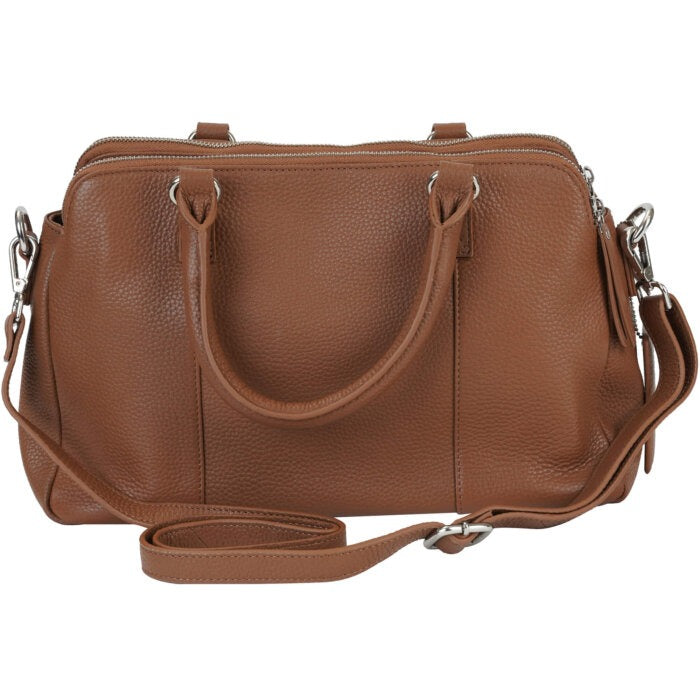 Mancini Pebbled Jennifer Satchel Bag 24