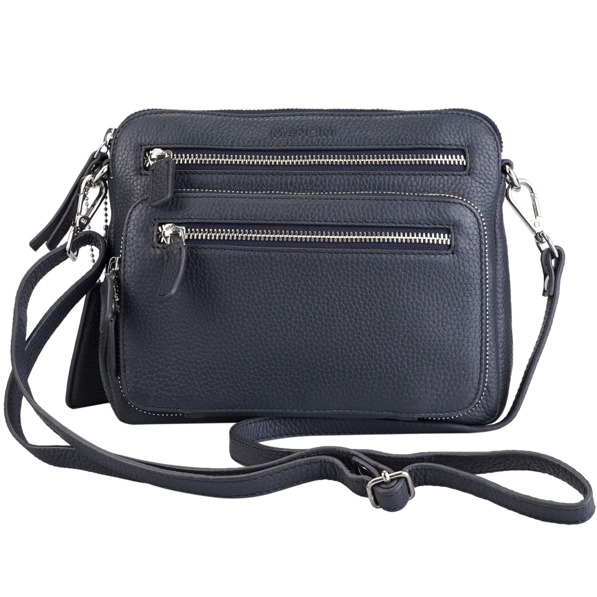 MANCINI Pebbled Valerie Small Crossbody Bag 1