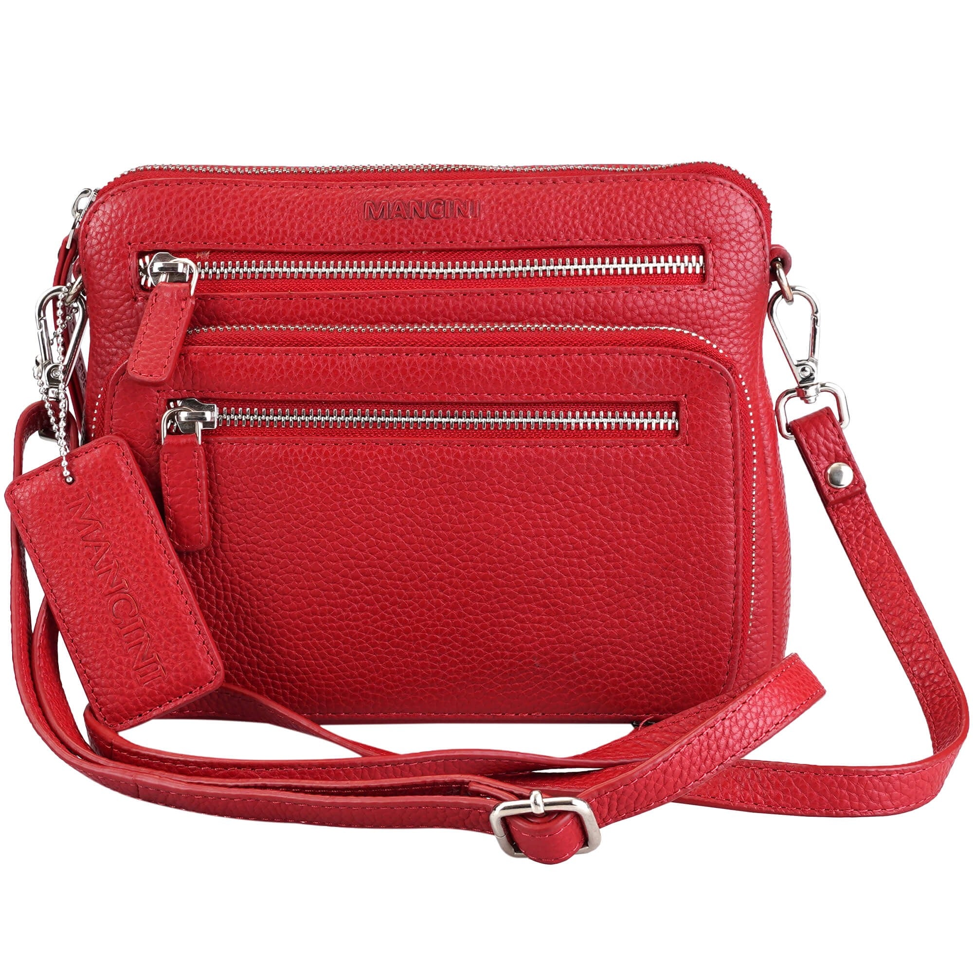 MANCINI Pebbled Valerie Small Crossbody Bag 8