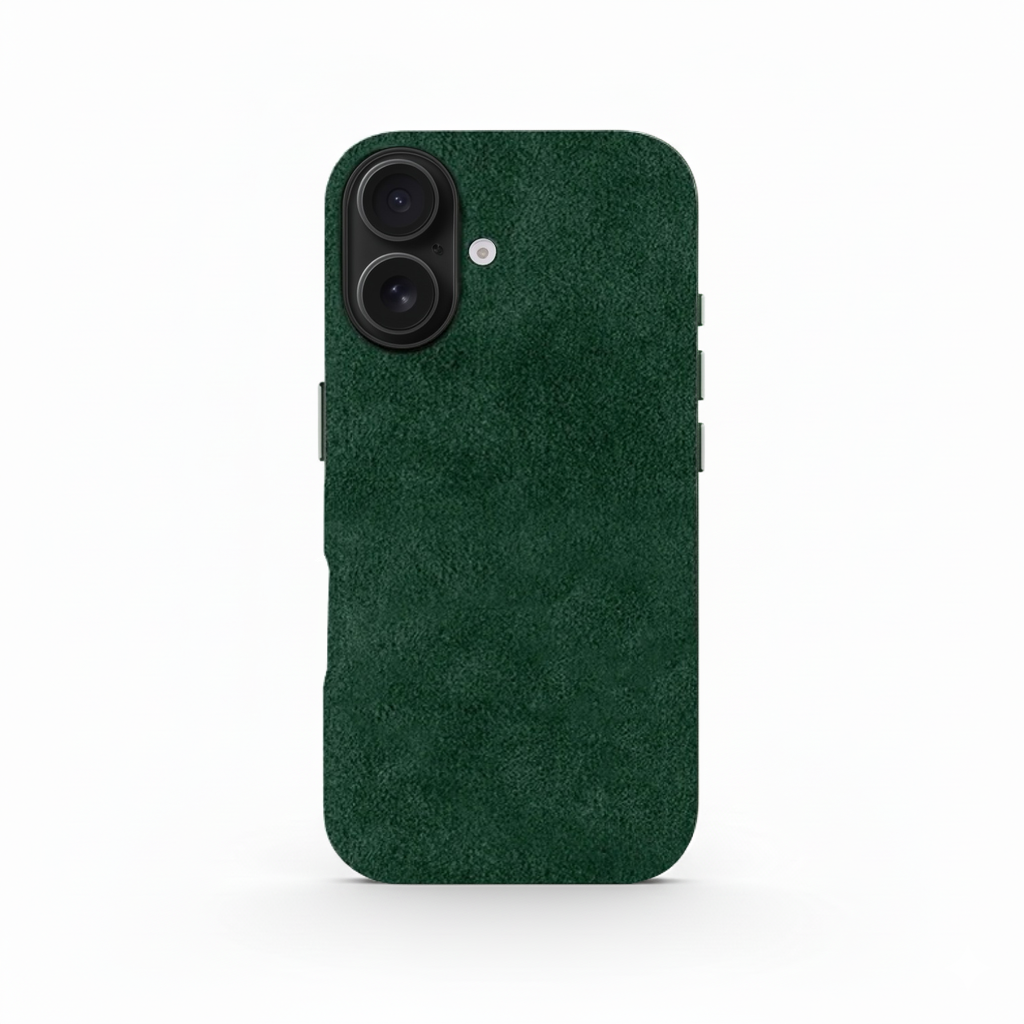 Green Alcantara Case For iPhone 16 Pro 5