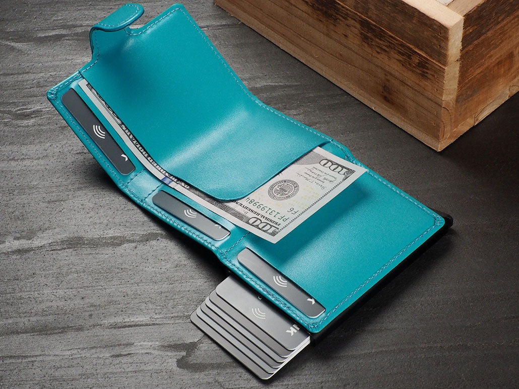 Pularys Soho Zip Line Italia Leather Turquoise