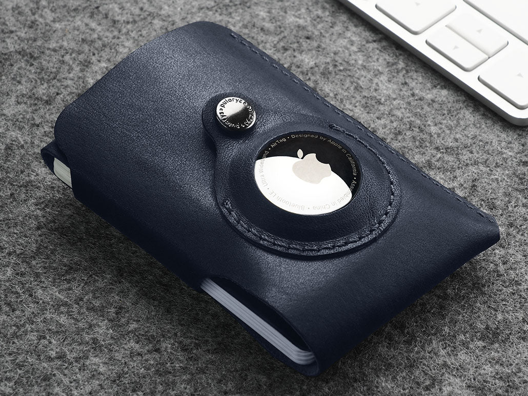 Pularys Hobby Line for AirTag Nomad Leather Navy Blue 9