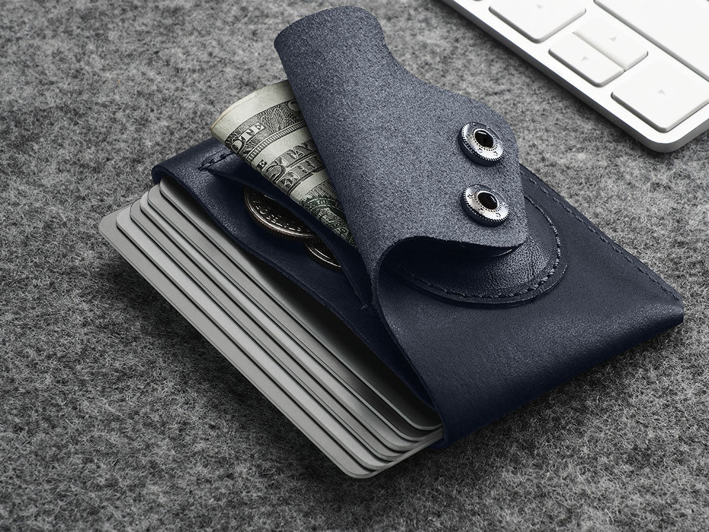 Pularys Hobby Line for AirTag Nomad Leather Navy Blue 3