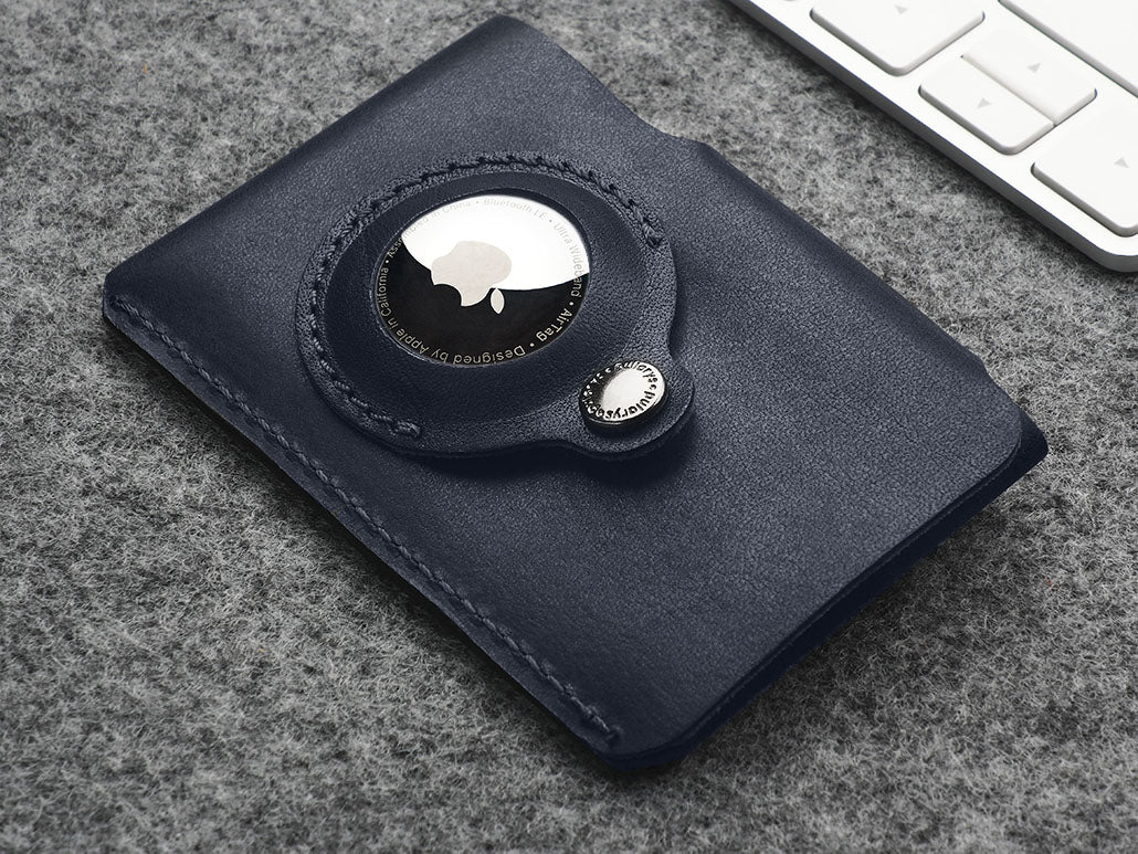 Pularys Hobby Line for AirTag Nomad Leather Navy Blue 6
