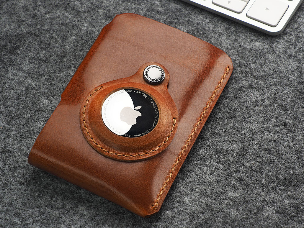 Pularys Hobby Line for AirTag Nomad Leather Cognac 3