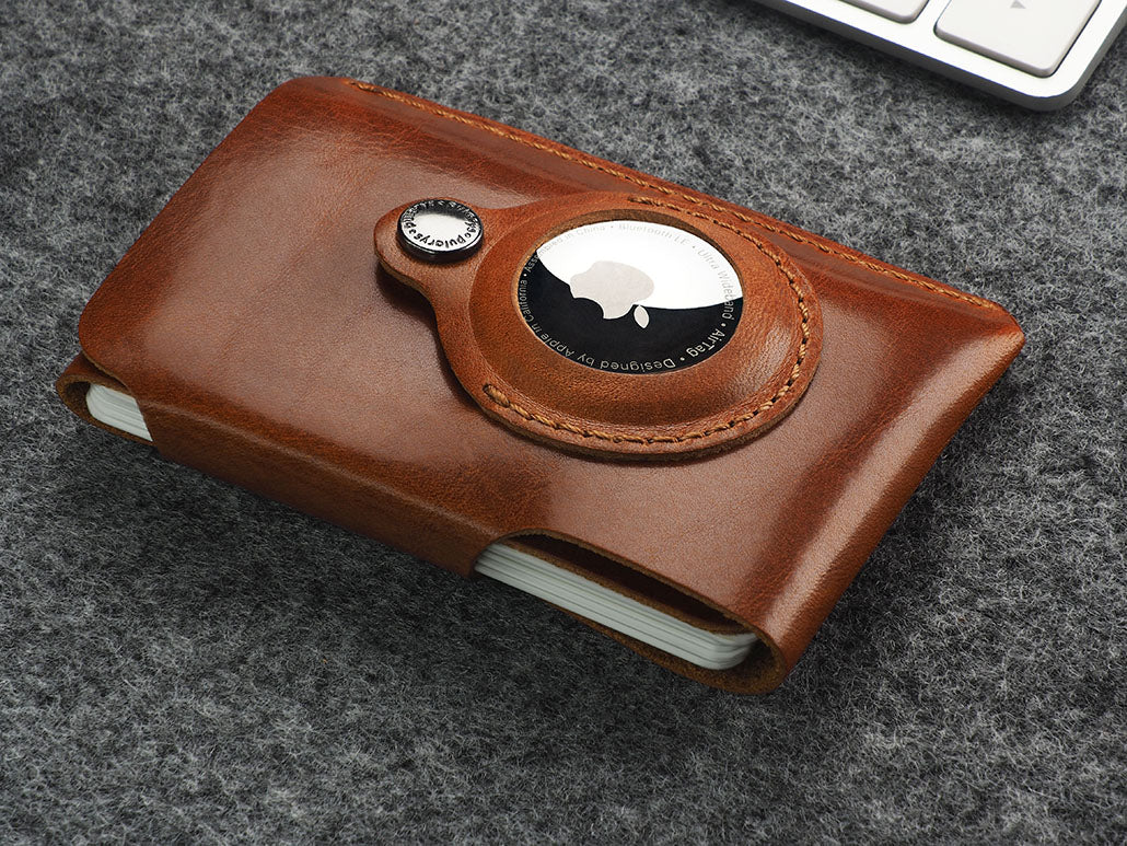 Pularys Hobby Line for AirTag Nomad Leather Cognac 8