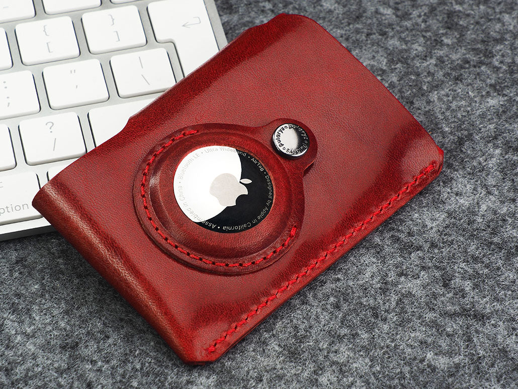 Pularys Hobby Line for AirTag Nomad Leather Red 9