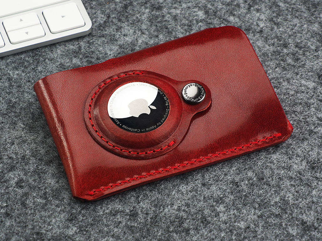Pularys Hobby Line for AirTag Nomad Leather Red 5