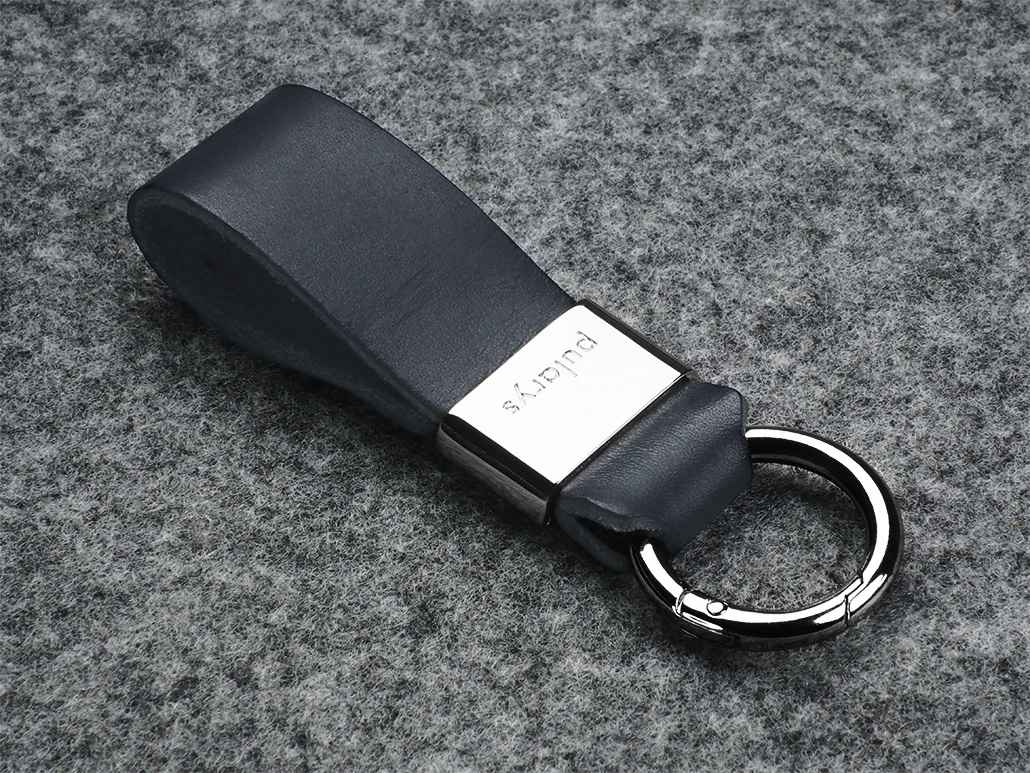Pularys Nomad Leather Key Ring Navy Blue