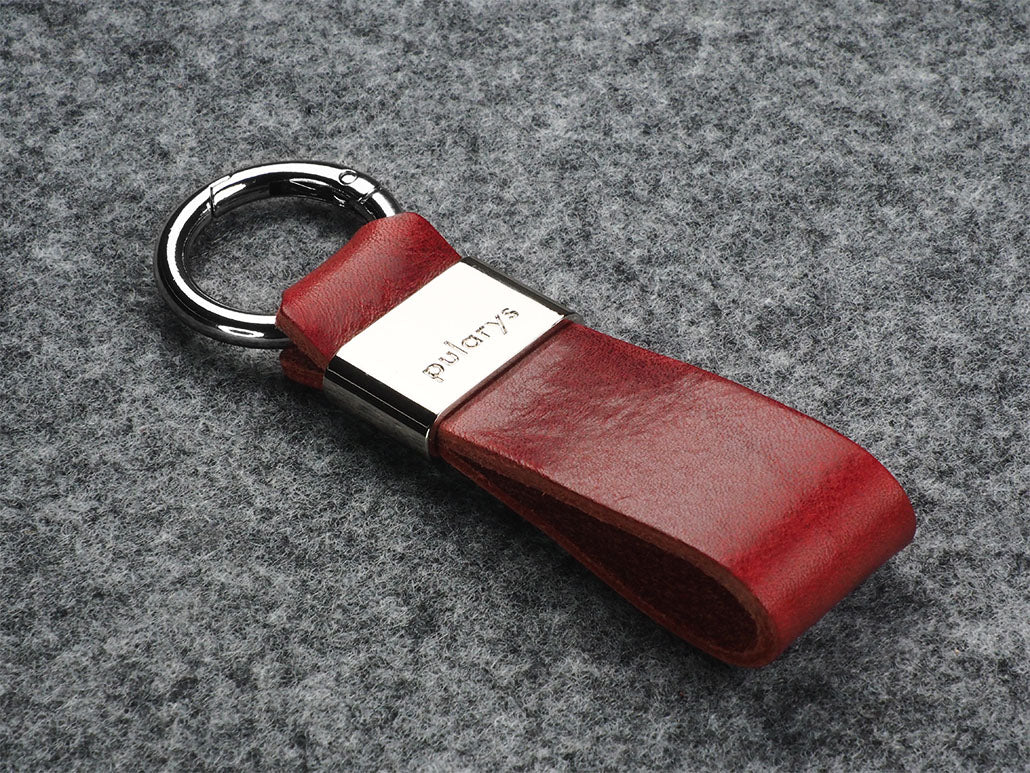 Pularys Nomad Leather Key Ring Red 3