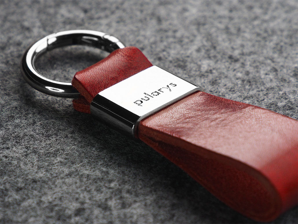 Pularys Nomad Leather Key Ring Red