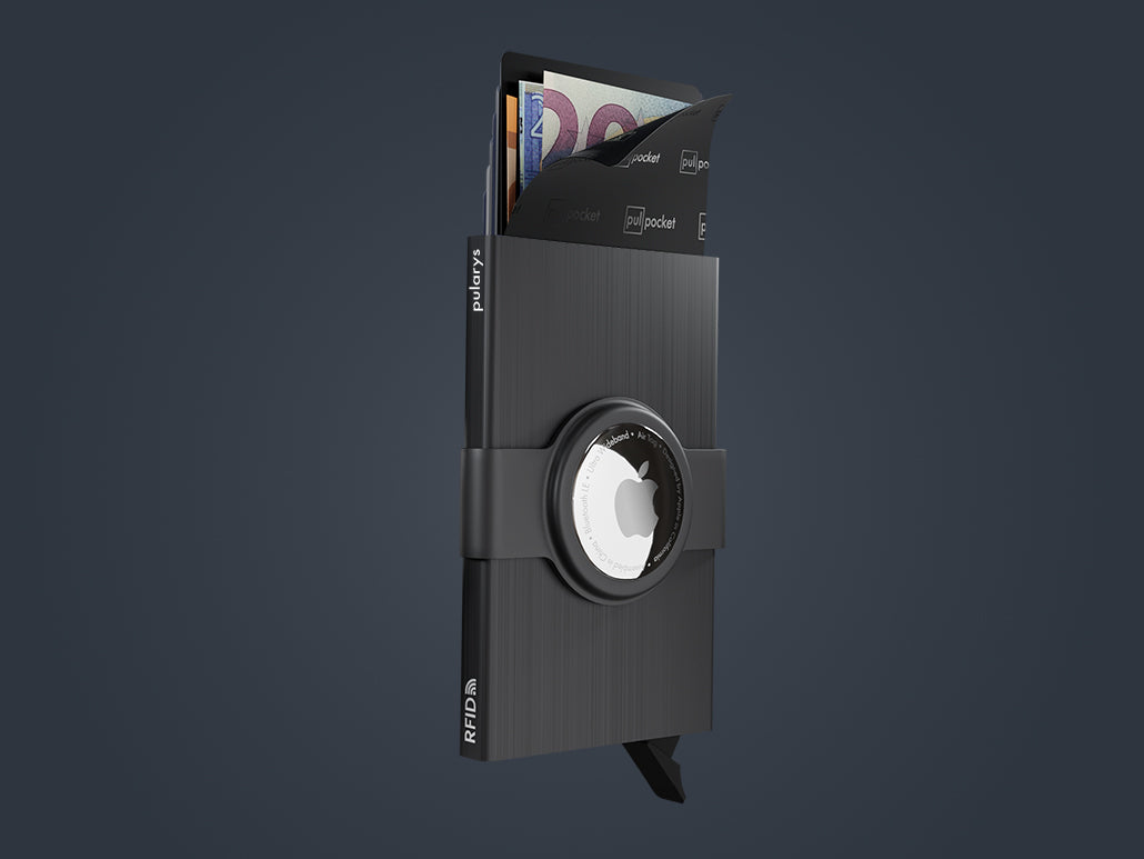 Pularys Zen Line For AirTag Brushed Aluminum Black