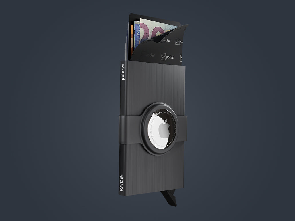 Pularys Zen Line For AirTag Brushed Aluminum Dark Grey