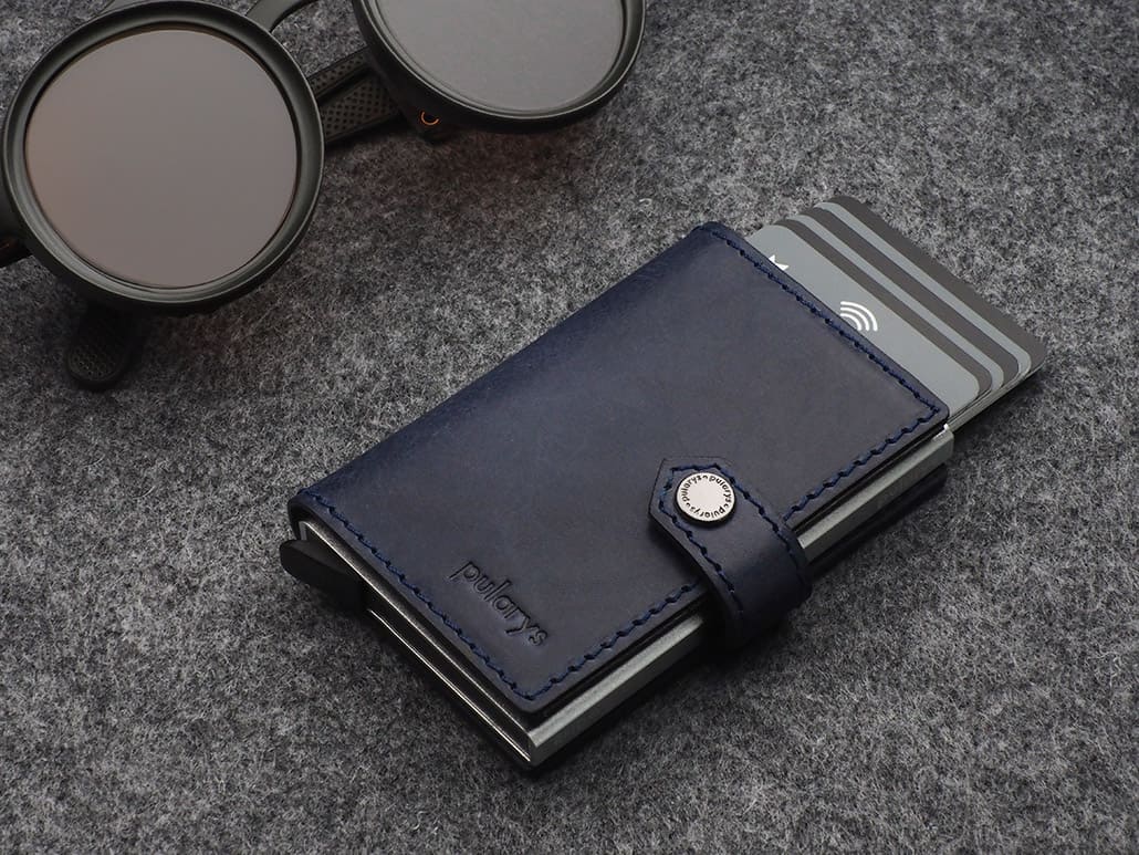 Pularys Easy Air Tag Holder Nomad Leather Navy 7