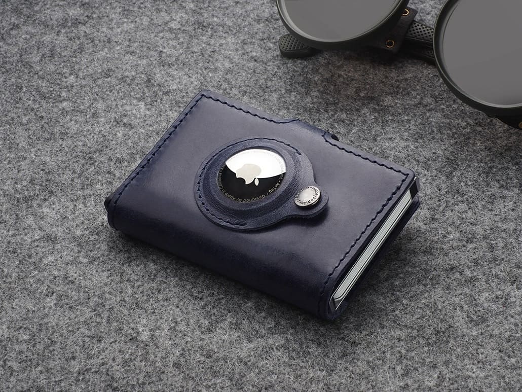 Pularys Easy Air Tag Holder Nomad Leather Navy 6