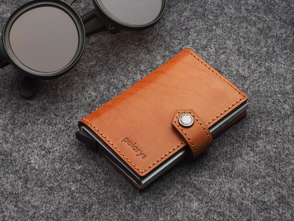 Pularys Easy Air Tag Holder Nomad Leather Cognac 6