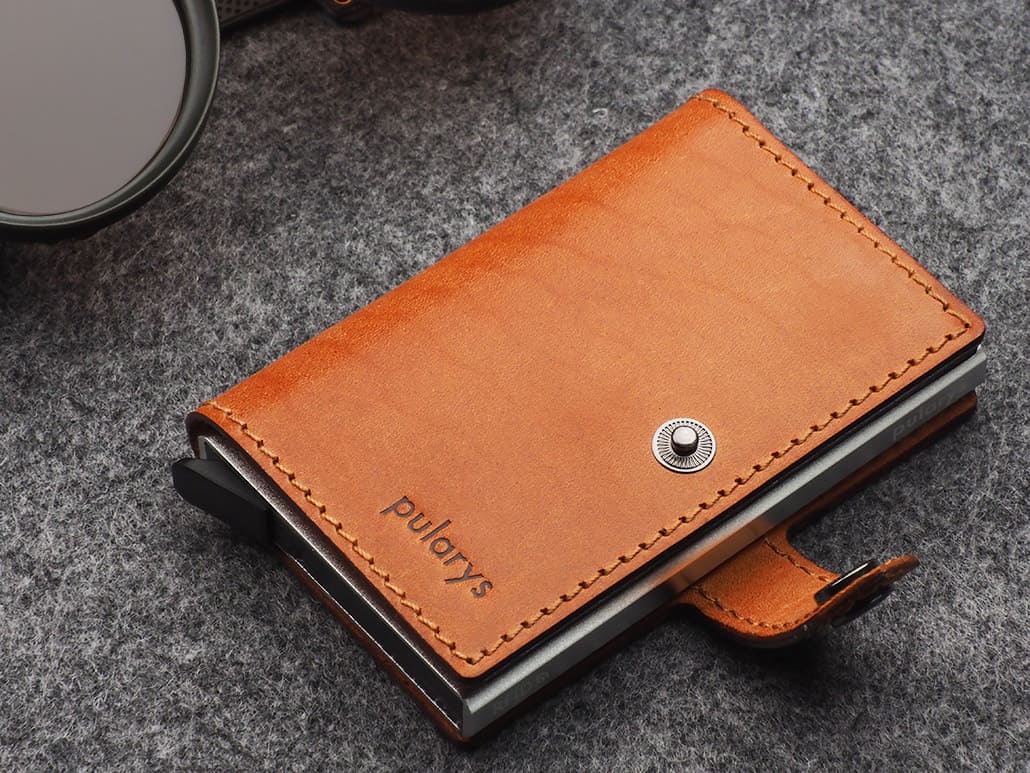 Pularys Easy Air Tag Holder Nomad Leather Cognac 7