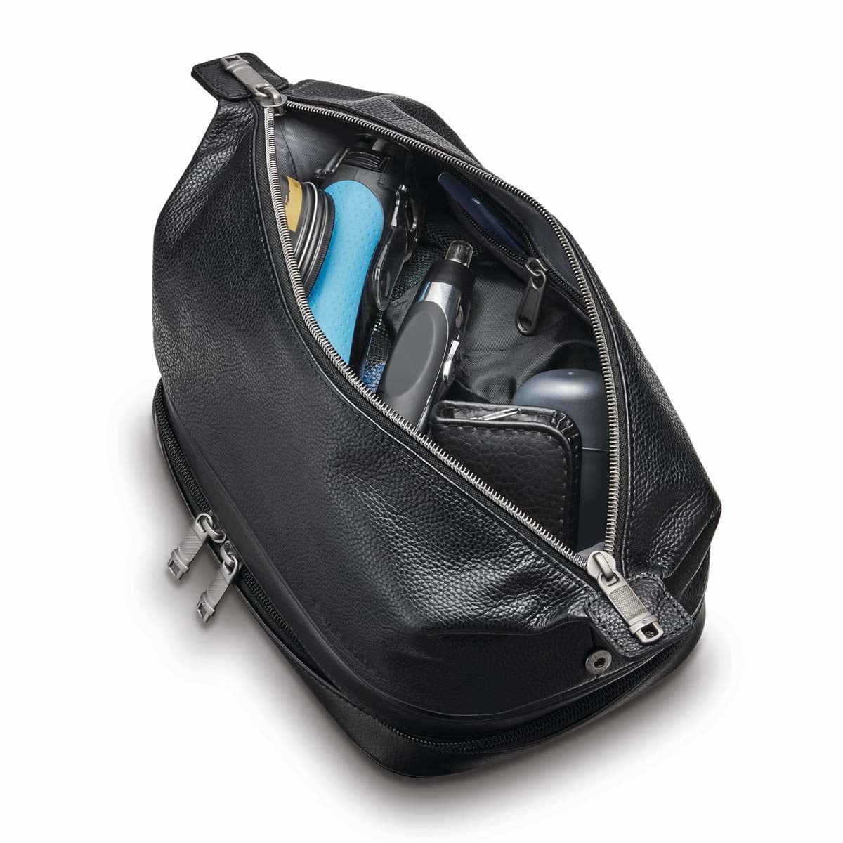 Samsonite Classic Leather Zip Bottom Travel Kit 13
