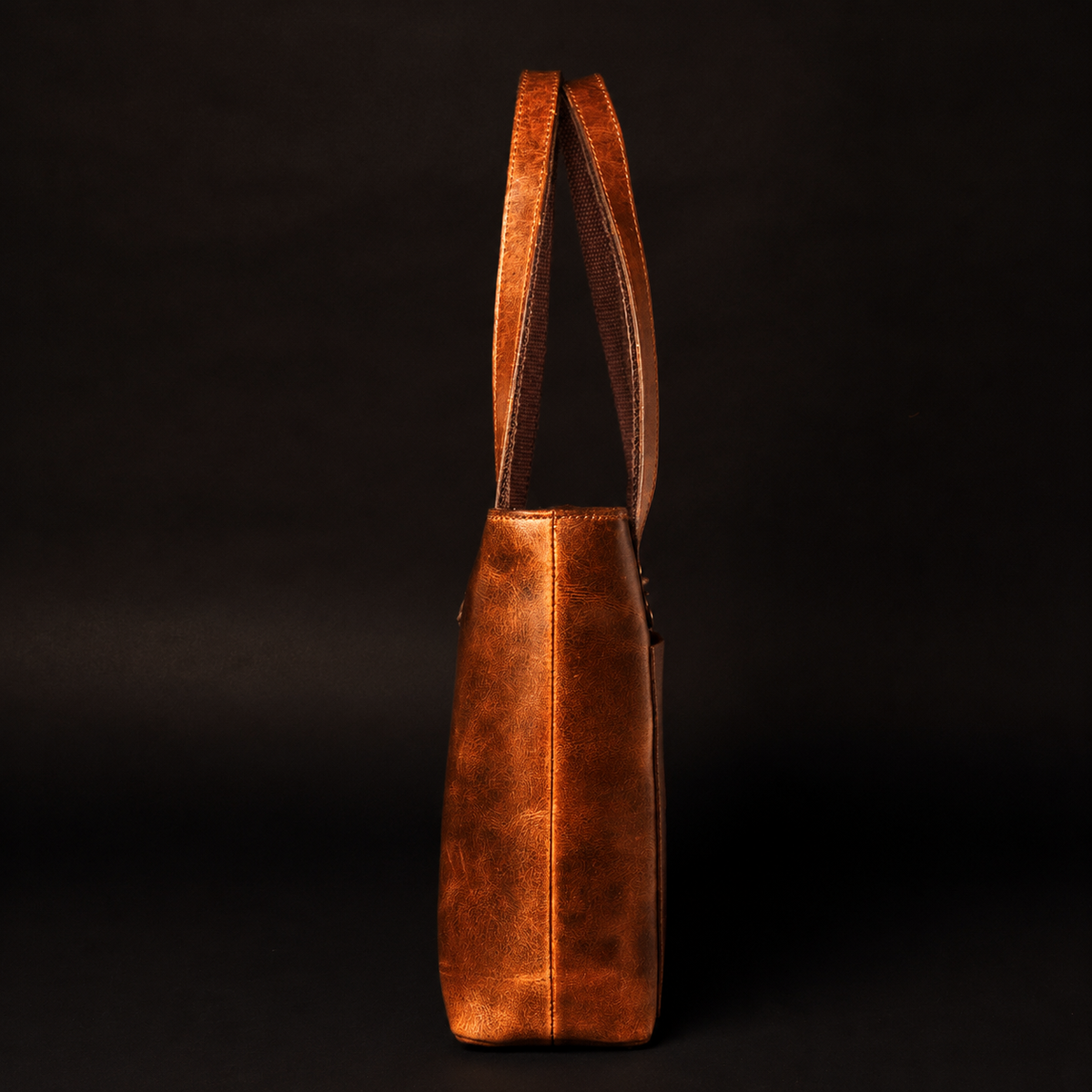 Classic Cognac Leather Tote Bag 9