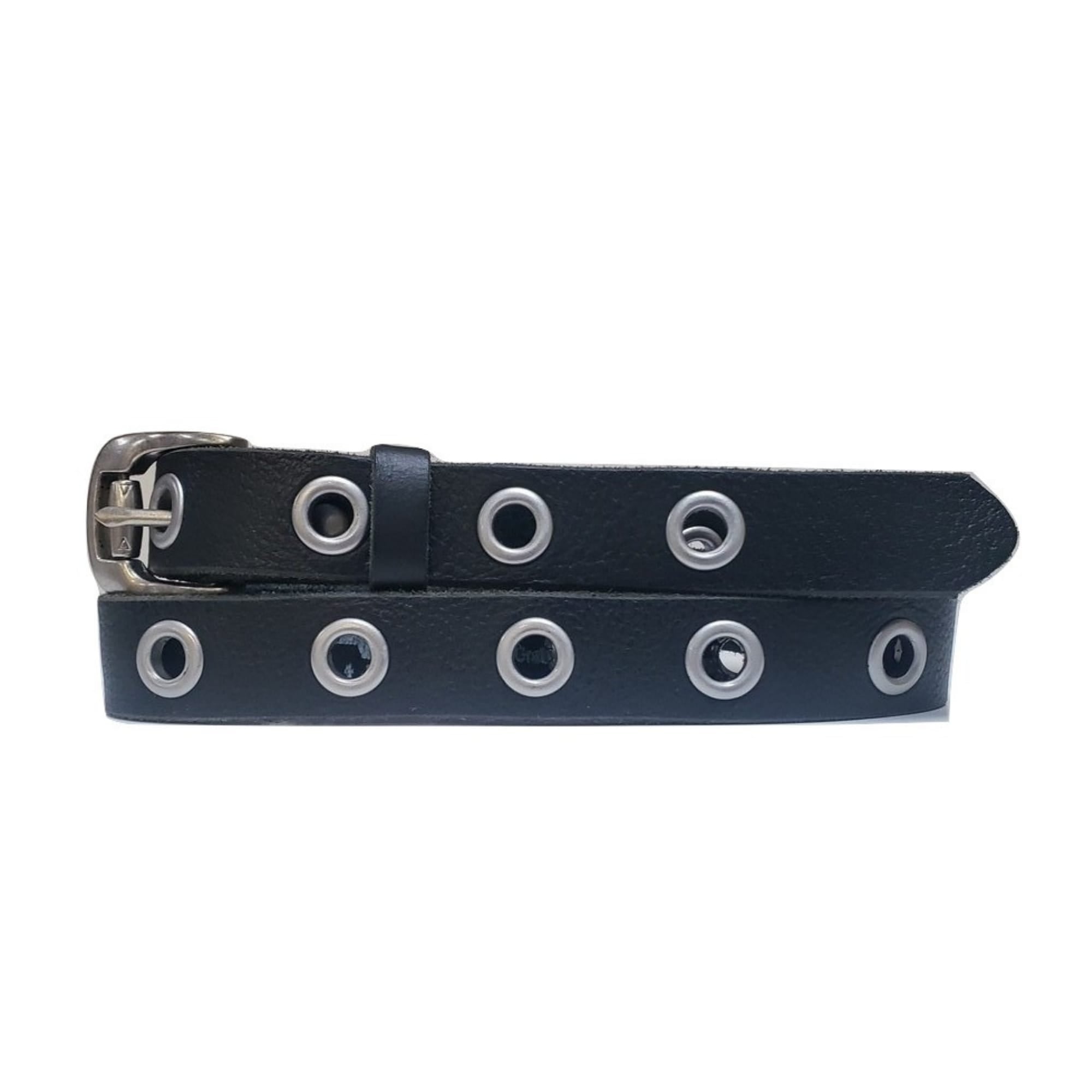 Exene - Ceinture fine en cuir marron avec œillets simples - Fabriquée au Canada  5