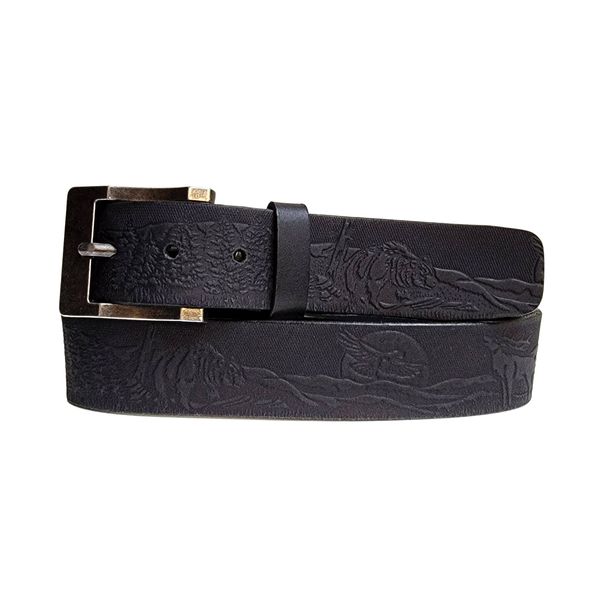 The Wildlife Belt - Natural Tan Embossed 8