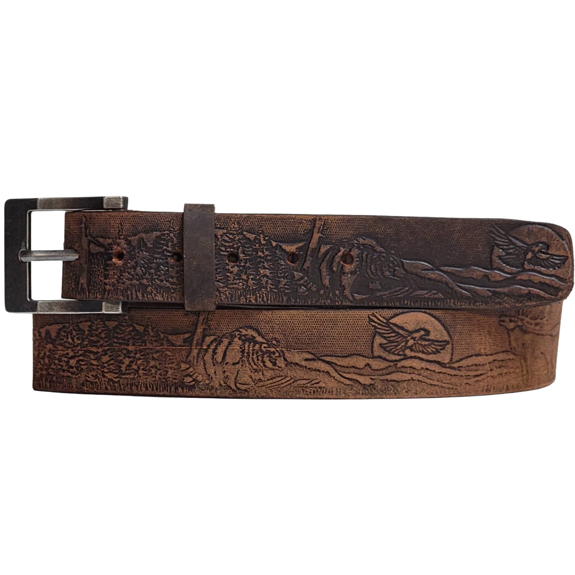 The Wildlife Belt - Natural Tan Embossed 4